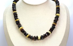 Baltic amber adult MEN unisex necklace handmade natural RAW, UNPOLISHED 19,05 gr