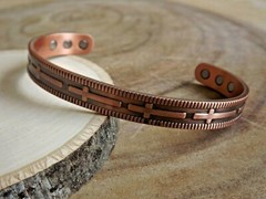 Solid Copper Magnetic Bracelet – Pure Copper Arthritis Pain Therapy Cuff Cross