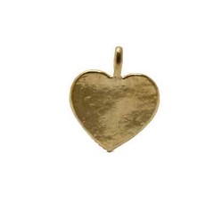 Vintage Gold Heart Pendant with etched name – HEATHER