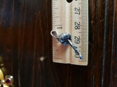handmade silver mushroom pendant Or Charm No Markings. One Of A Kind! Unique