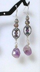 Handmade Amethyst Jasper Gemstone Earrings