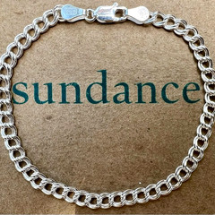 NEW $138 Sundance 7″ Sterling Silver Italy Paperclip 925 Link Bracelet Ladies