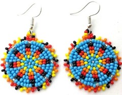 NEW HANDCRAFTED FASHION TURQUOISE BLUE HOOK DROP/DANGLE EARRINGS USA E60/1