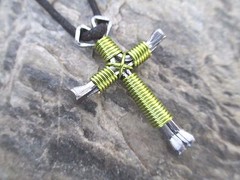 WESTERN NAIL CROSS HORSESHOE NECKLACES- with FAITH CHARM – ADJUSTABLE CORD