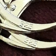 925 Sterling Silver Filled Red Blue Glass Bead Anchor Navy Charm Lever Earrings