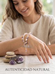 Handmade Macrame Bracelet with Amethyst and Natural Shells