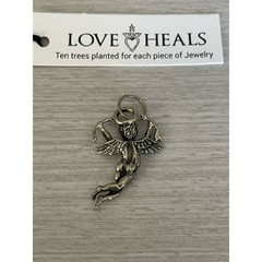Love Heals White Bronze Cupid Charm Be Creative Jewelry Ojai CA LH11