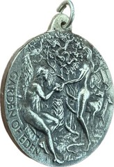 Garden Of Eden Coin Pendant Sterling Silver Handmade Large Biblical Christian