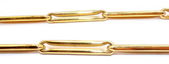 MOD & JO DESIGNER Signed 18K GOLD PLATED 18″ Long MOLLY Link CHAIN Necklace NIB