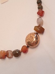 NWT Peyote Bird Agate Quartz Beads Nuggets Gemstone Chunky Necklace 18.5″