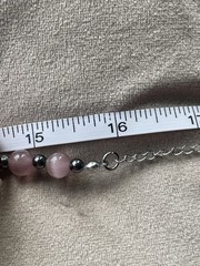 INDIAN AGATE CAT EYE HEMATITE Beaded Choker Necklace 16” Unisex Handcrafted