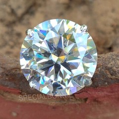 RARE 32 Ct Certified Diamond Solitaire Cocktail Ring! FREE Diamond Studs