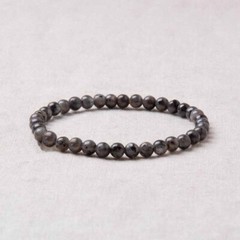 Natural Larvikite Black Labradorite 4mm Beads Healing Energy Stretch Bracelet