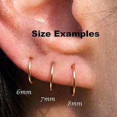 20 GA 14K Rose Gold Filled Helix Huggie Hoop Piercing Cartilage Earrings Nose