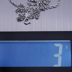 18” 2mm, vintage Italian sterling silver 925 Singapore rope chain necklace
