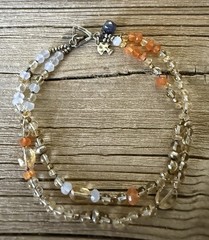 Sundance Catalog Peyote Bird Citrine And Topaz Bracelet