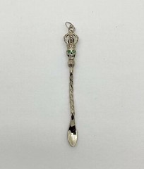 Silver or Gold Party Spoon Pendant, Burning Man, Coca