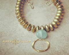 Gem Mix Citrine Quartz Sunstone Jade Agate Jasper Amethyst Statement Necklace