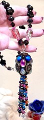 AMAZING Sterling Silver Labradorite, Pink Topaz, Spinel, Art Glass Etc. Necklace