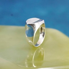 Size 9, vintage Sterling silver handmade ring, modern wide 925 band