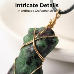 Handcrafted Natural Stone Female Form Pendant Necklace High Color Retention Copp