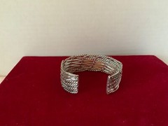 RARE TAXCO Artisan Sterling Silver Woven Cuff Bracelet Sm/Med 45.63g