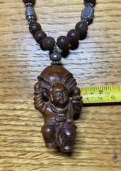 Vintage Japanese Netsuke carved Child handcrafted necklace/pendant NICE