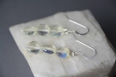 Citrine Golden Yellow Gemstone 9mm Faceted Coin .925 Sterling Silver Earrings 2″