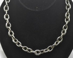 chunky unisex heavy style silverton curb links choker chain fashion jewelry 18″