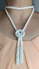 Handmade jewelry, beaded lariat
