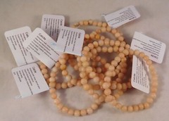 Natural Gemstone Peach Calcite Bracelets by Healing Light Stones
