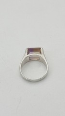Vintage Clyde Duneier Emerald Cut Ametrine Sterling Silver Ring 8.25
