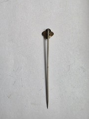 Antique P.S.CO. P.S. Co. Gold Filled Love Knot Pearl Stick Pin