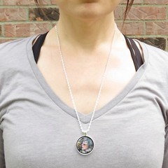 Handmade Art Pendant Necklace, Blue Jewelry, Original Artwork