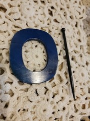 Hand Crafted India Wooden Shawl Pin Knitting Surina Wooden Blue «O»