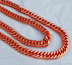 34 inch Pure Copper DENSE CURB Chain Necklace, Healing Jewelry Spiritual