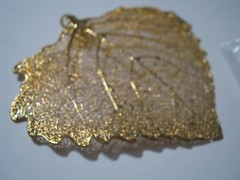 24K Gold Dipped Leaf Pendant 3 1/4″ by 3 7/8″ Compare @ $49