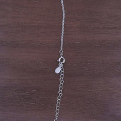 16+2”, Italy Sterling 925 Silver Circle Chain Necklace W/ double hearts Pendant