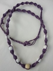 HEMP SURFER Hippie Beaded NECKLACE 28″ Unisex Macrame US Gift Seller New