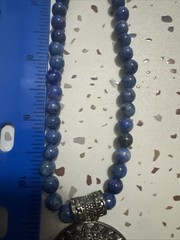 Lapis Lazuli Beaded Pendant Necklace