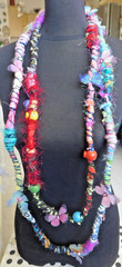 Handmade Fabric Necklace Fiber Art Beads Direct From Artist One Of A Kind