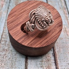 Southwestern Native American Navajo Chief Men’s Ring Size 9.75 Sterling Silver