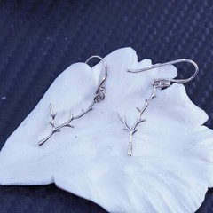 Vintage Boma sterling silver 925 handmade tree drops earrings
