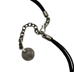 Chunky Unique Hammered Silver Metal Pewter Statement Necklace Artisan Turkish