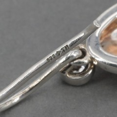 Retired Silpada Two-Tone Sterling ROSY OUTLOOK Dangle Earrings CZ Accent W2835