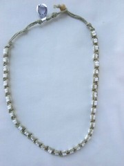 PUKA SHELL HEMP SURFER CHOKER NECKLACE Heishi Braided 16″ US Gift New