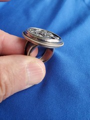 ORIGINAL Mars and Valentine Vintage Designer Floral Sterling Silver 925 RING S 7