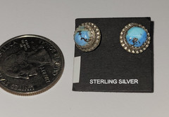 Golden Hills Turquoise Studs – SS 925 – handmade
