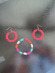 Hand Made Earrings And Bracelet