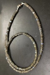 Natural Labradorite Gemstone Beads 925 Sterling Silver Handmade Necklace